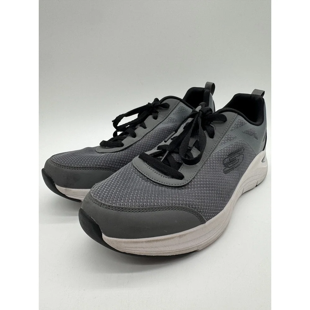 Skechers Arch Comfort Men's Size 13 Gray Black Walking Shoes
